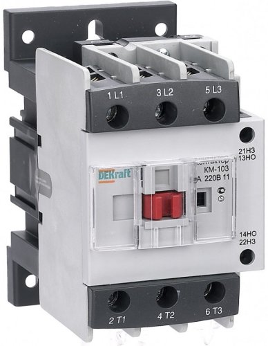 Контактор DEKraft КМ-103 3п 1НО+1НЗ 50А 110В тип АС3  картинка